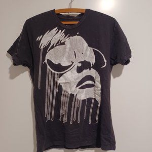 80s Style T-Shirt With Image Medium Black